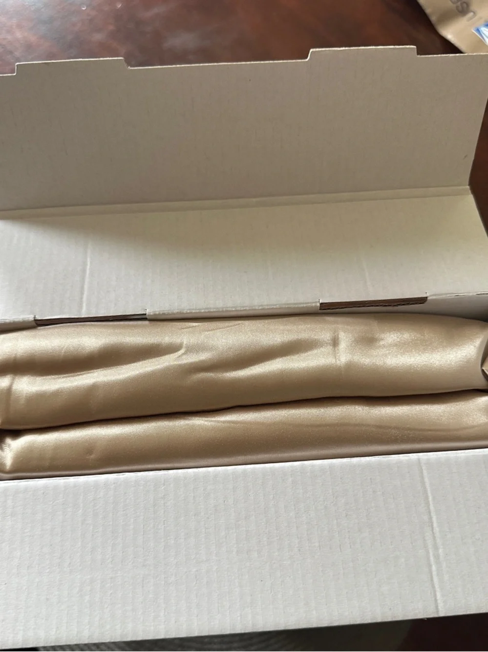 Luxury Gold Satin sheet and pillow set NEW IN BOX